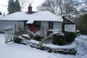 Darrynane Cottages in the Snow