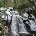 A snowy Darrynane waterfall